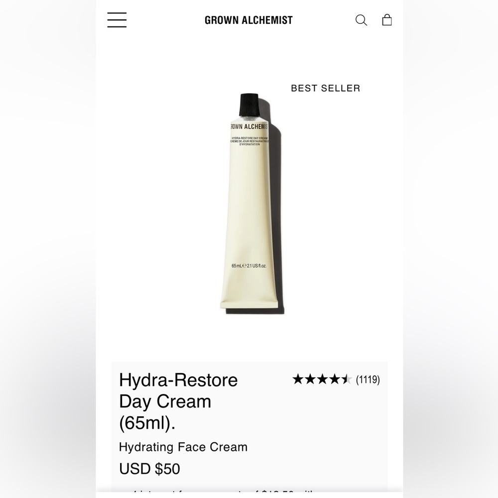 Grown Alchemist Hydra-Restore Day Cream - Cream